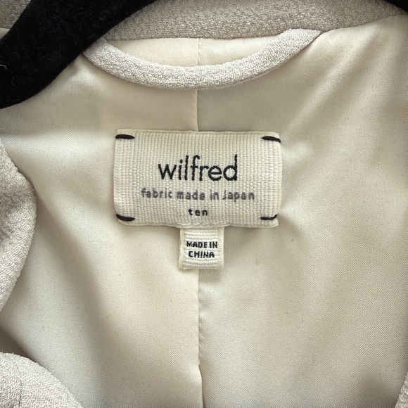 Aritzia Wilfred Soft Gray Moto Style Jacket, Size 10 - Picture 5 of 6